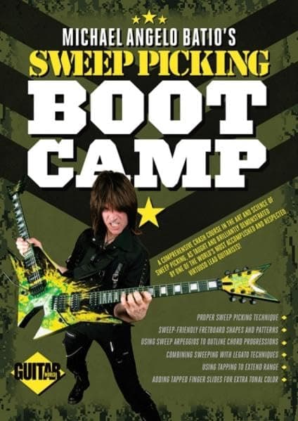 Alfred / Michael Angelo Batio Sweep Picking Boot Camp (book + DVD) strings