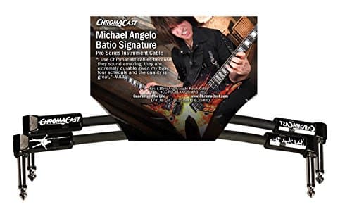 ChromaCast Michael Angelo Batio Pro Series angle-angle instrument patch cable (2-pack) strings