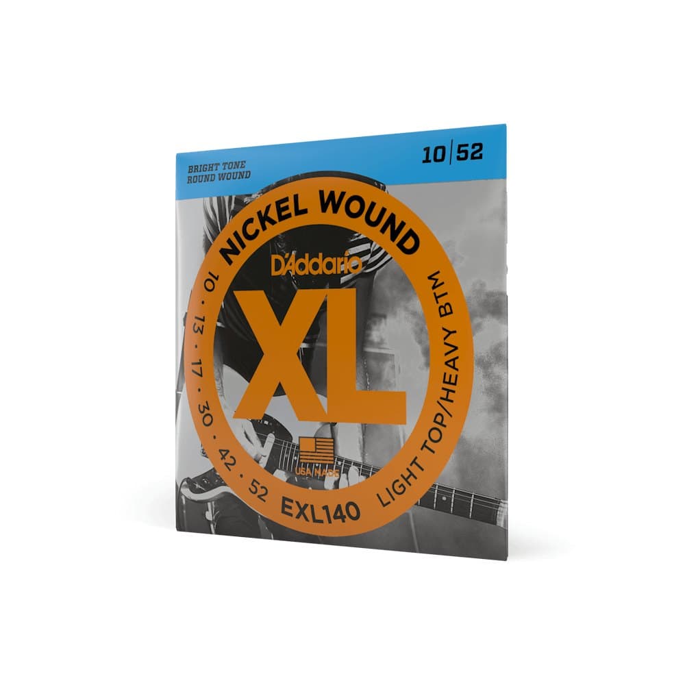 D'Addario EXL140 XL Nickel Wound, Light Top/Heavy Bottom (.010–.052) .10–.52 strings