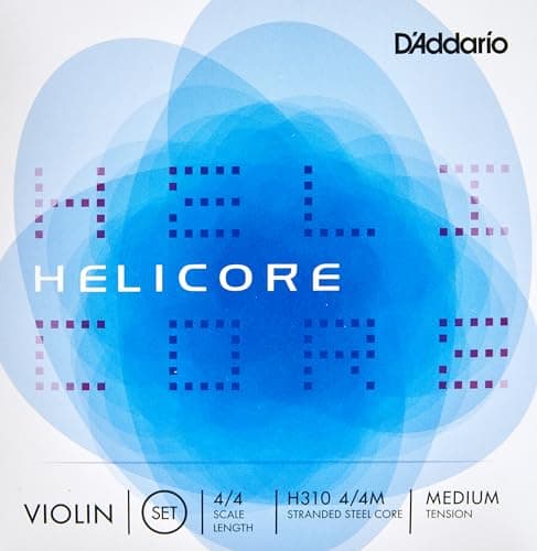 D'Addario Helicore Violin String Set (H310 4/4M, Medium Tension) strings