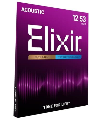 Elixir Polyweb 80/20 Bronze Light (.012–.053) .12–.53 strings