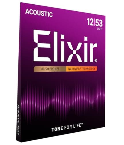 Elixir Nanoweb 80/20 Bronze Light (.012-.053) .12–.53 strings