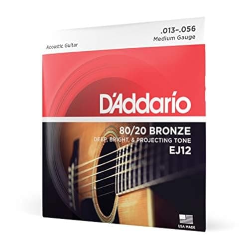 D'Addario EJ12 80/20 Bronze Medium (.013–.056) .13–.56 strings