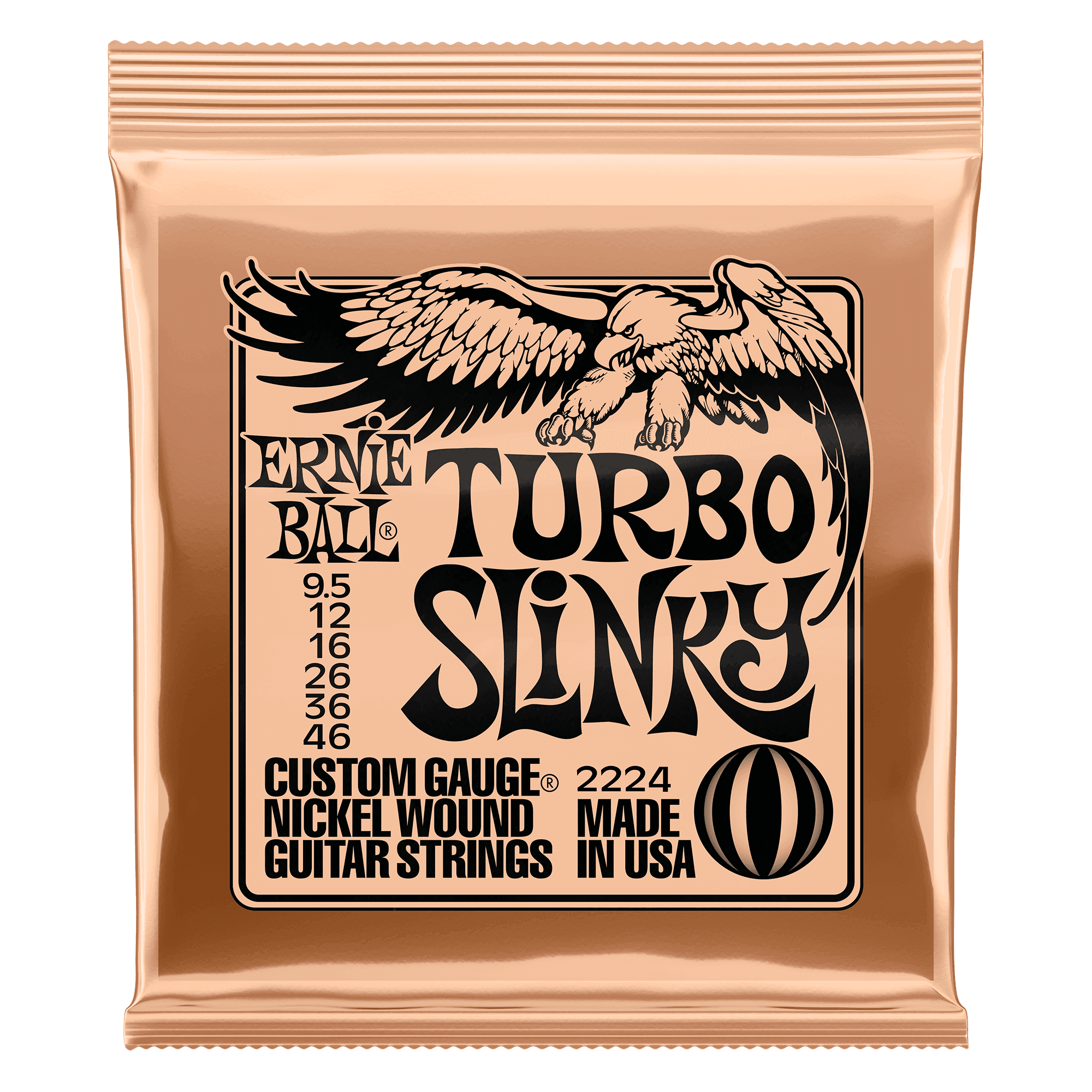 Ernie Ball Turbo Slinky (.0095–.046) .9.5–.46 strings
