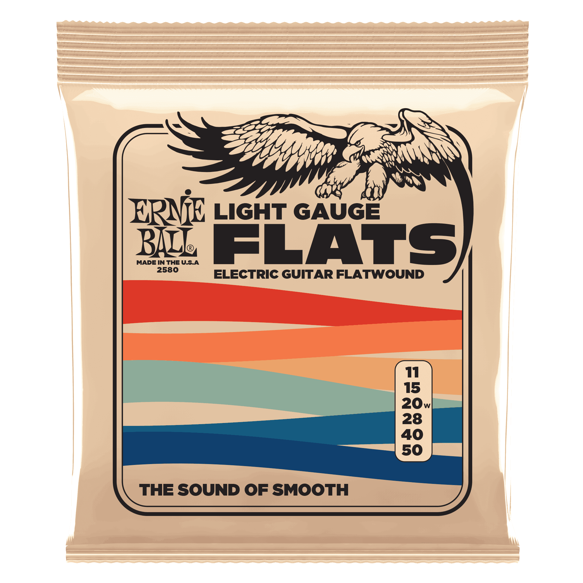 Ernie Ball Stainless Steel Flatwound, Light (.011–.050) .11–.50 strings