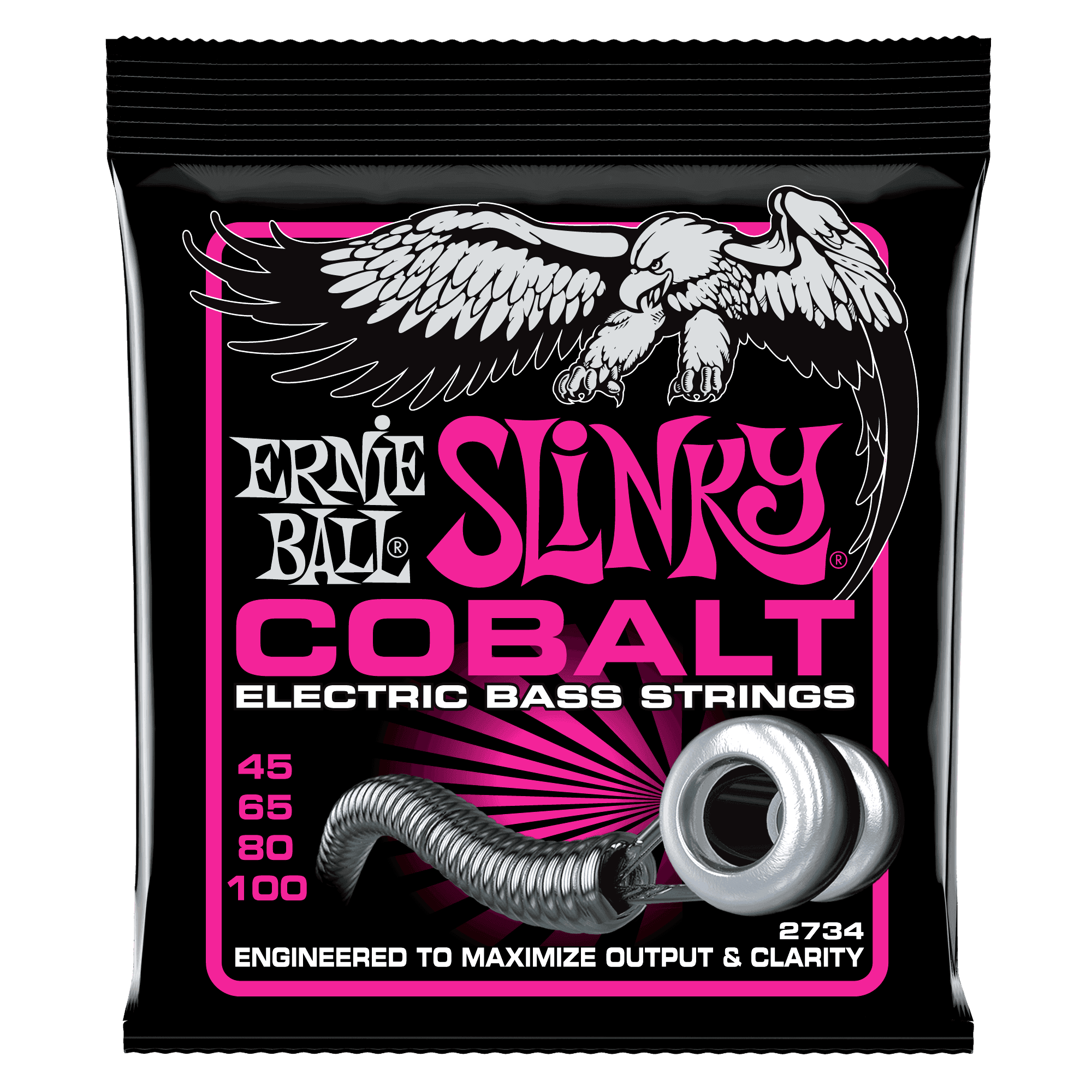 Ernie Ball Super Slinky Cobalt Bass (.045–.100) .45–.100 strings