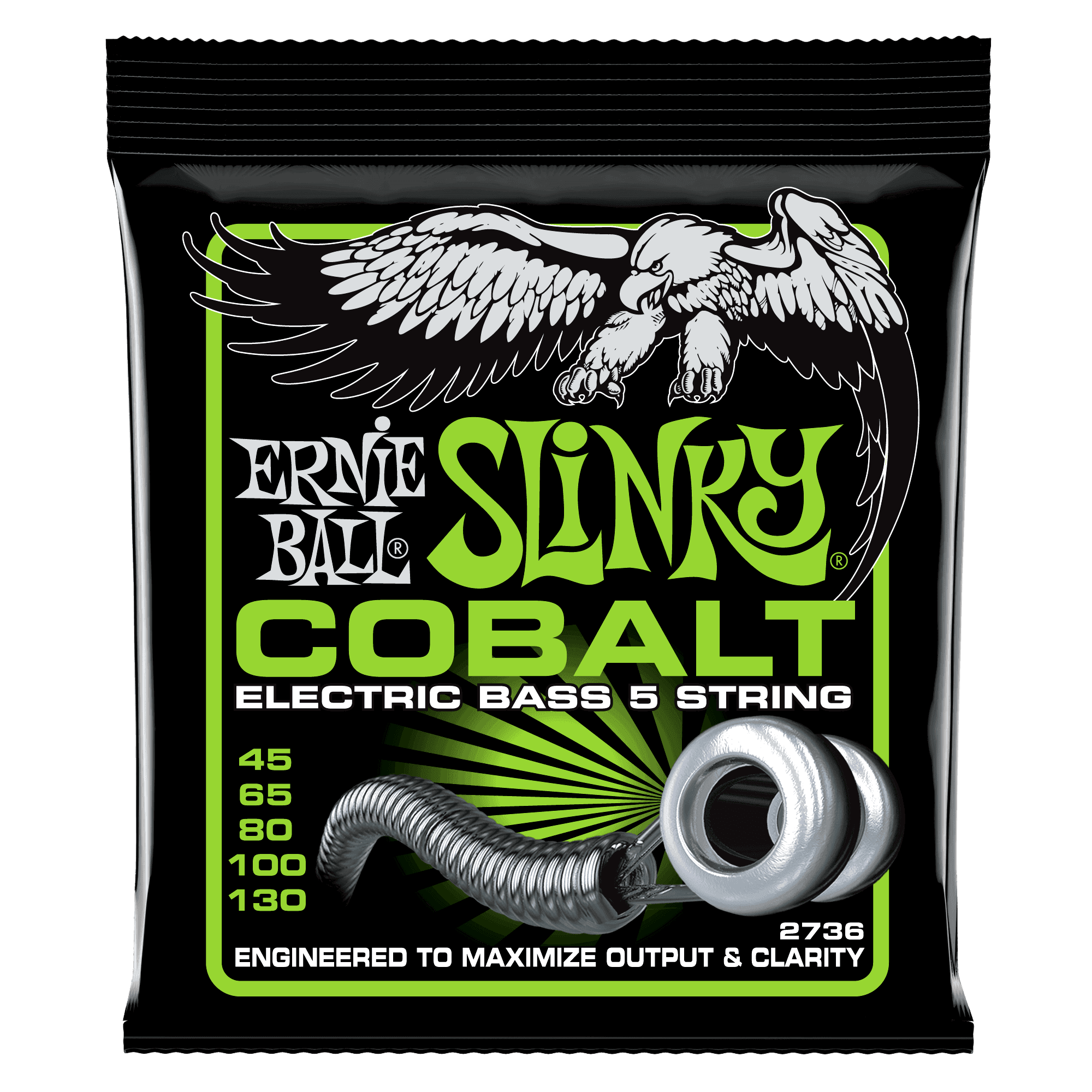 Ernie Ball 5-String Regular Slinky Cobalt Bass (.045–.130) .45–.130 strings