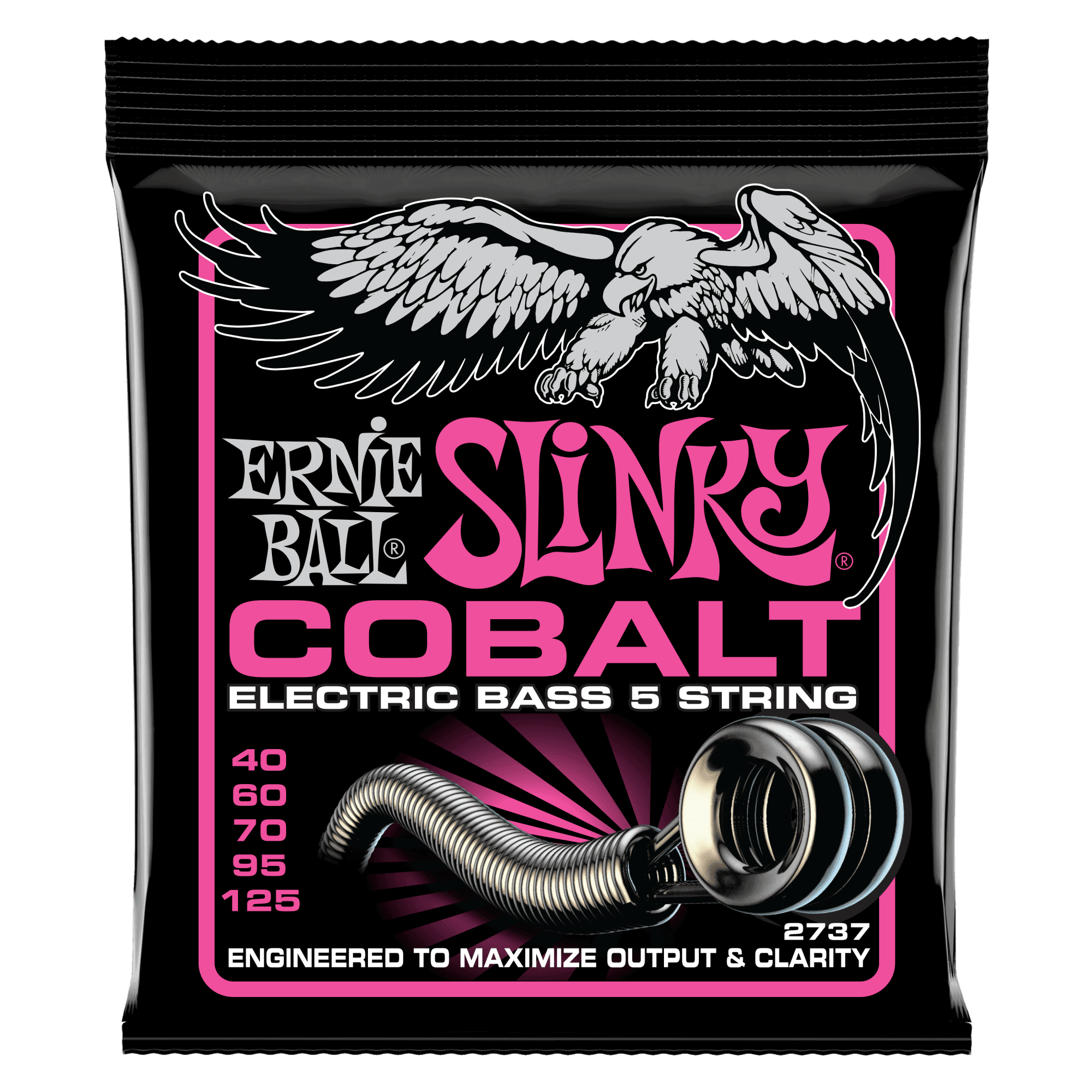 Ernie Ball Super Slinky Cobalt 5-String Bass (.040–.125) .40–.125 strings