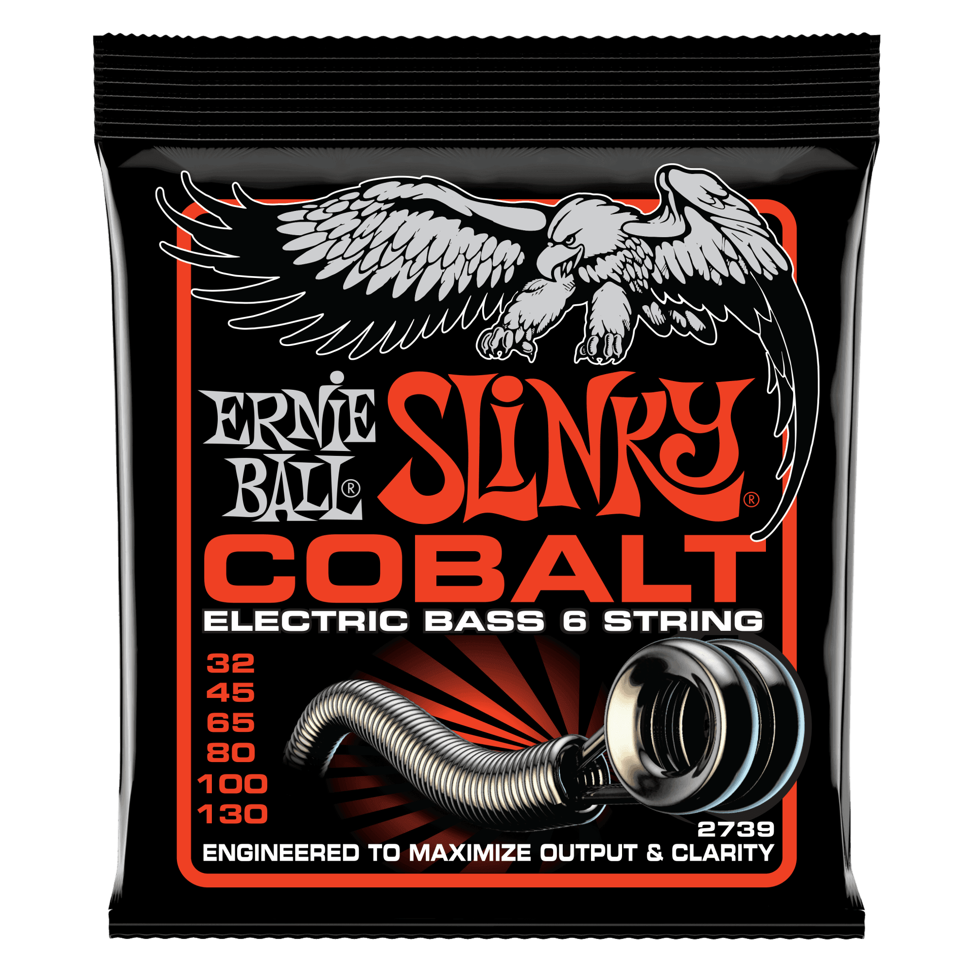 Ernie Ball Slinky Cobalt 6-String Electric Bass Strings (.032–.130) .32–.130 strings