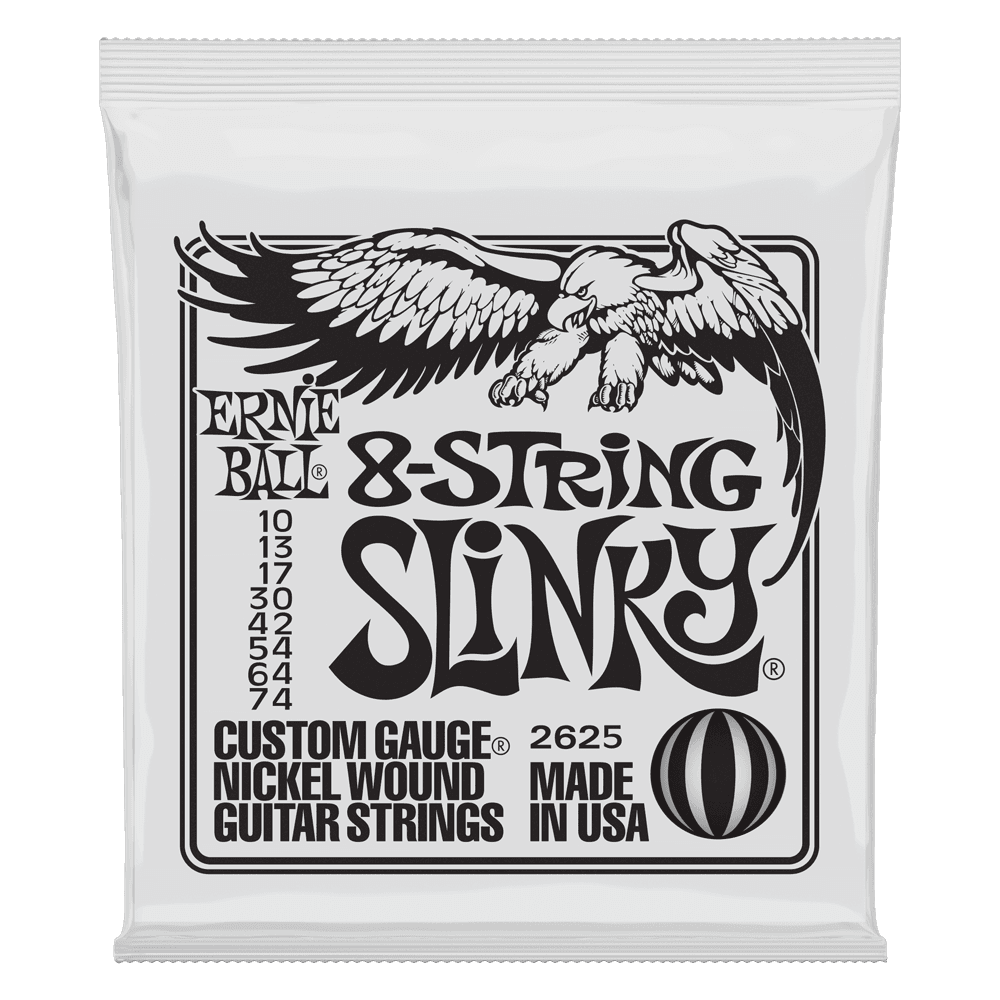 Ernie Ball 8-String Slinky Nickel Wound (.010–.074) .10–.74 strings
