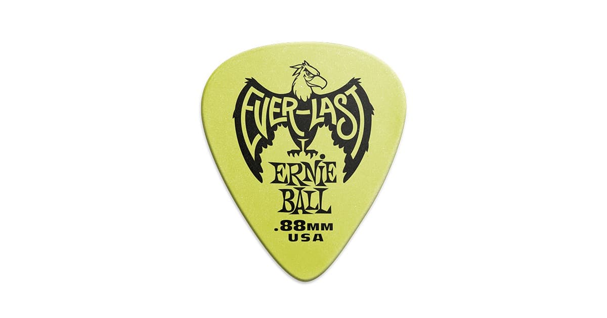 Ernie Ball Everlast Pick .88mm Green (12-pack) strings