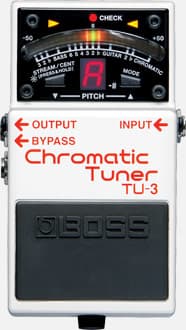 Boss TU-3 Chromatic Tuner strings