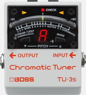 Boss TU-3S Chromatic Tuner strings