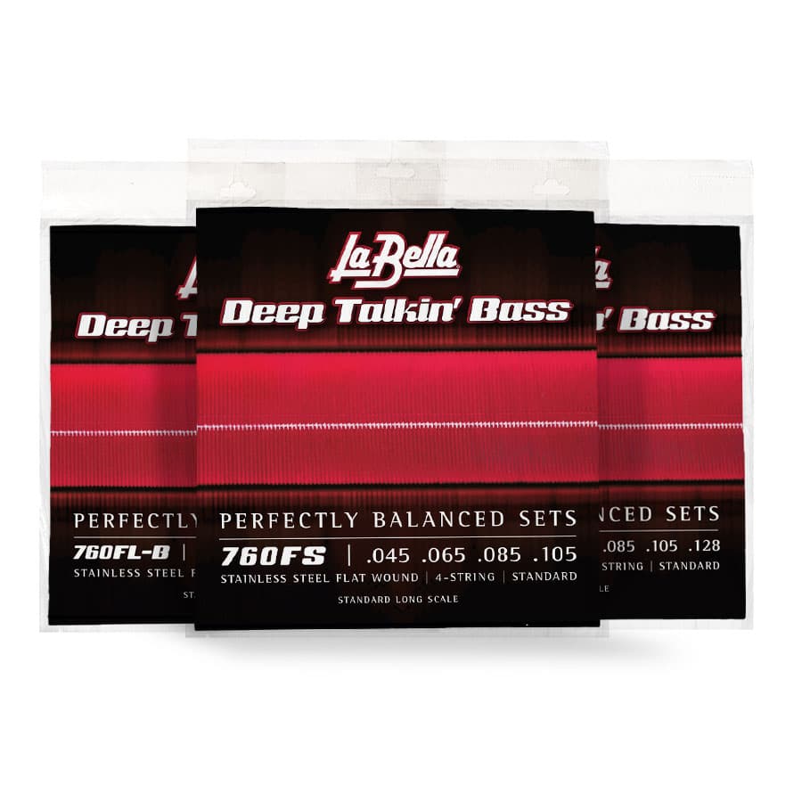 La Bella 760FL Deep Talkin' Stainless Flatwound (.043–.104) .43–.104 strings